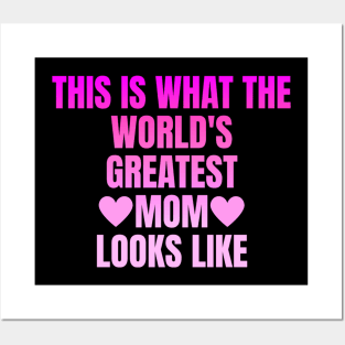 Best Mom Best Mother-This is what the world's greatest mom looks like-woman Posters and Art